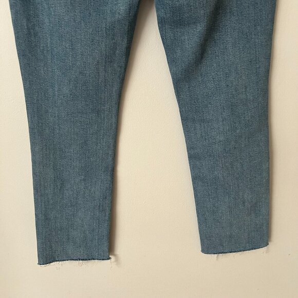 MOTHER The Mid Rise Dazzler Ankle Fray Jeans Riding The Cliffside Women Size 32 - Picture 6 of 11